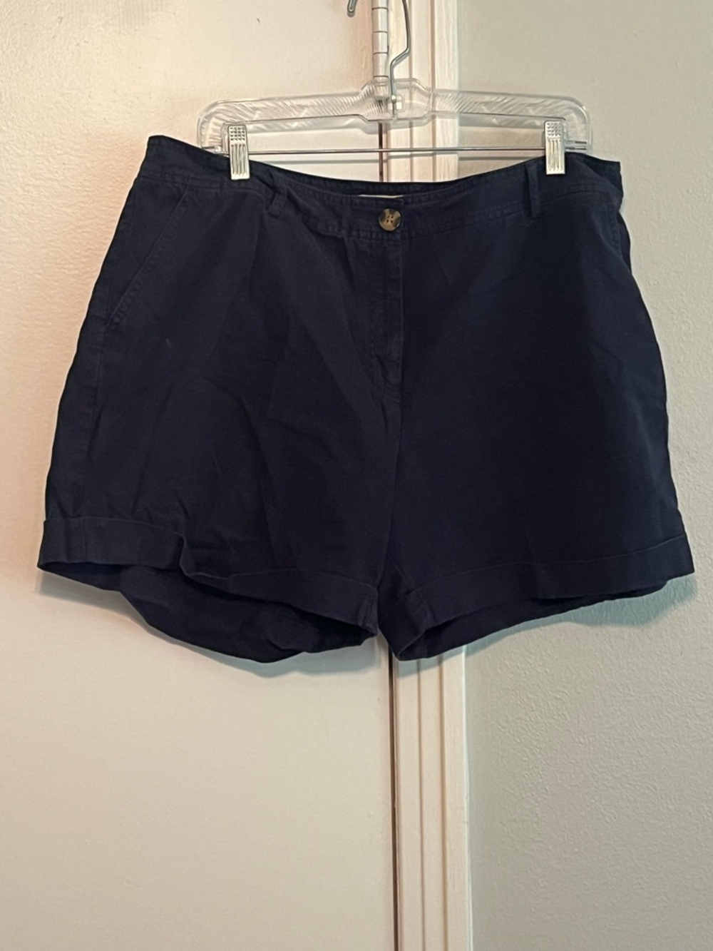 Hobbs London Chessie Navy Blue Chino Shorts Size 14